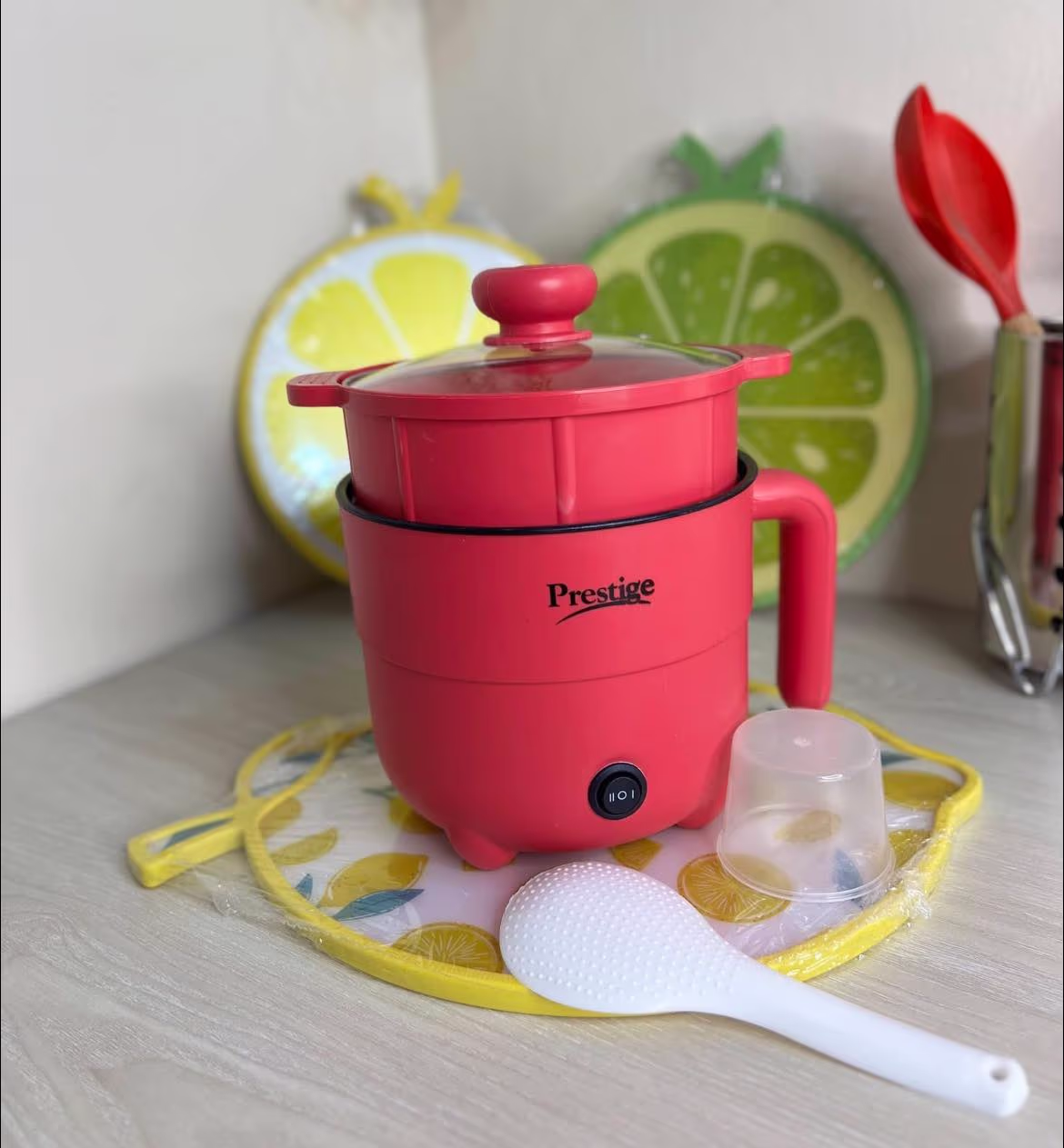 Prestige Multi Cooker 2L – Electric Cooking Pot with Steamer