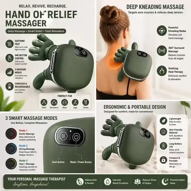 Portable Neck & Shoulder Massager with Fingers - Buy Online in Bangladesh | ShopTalkBD