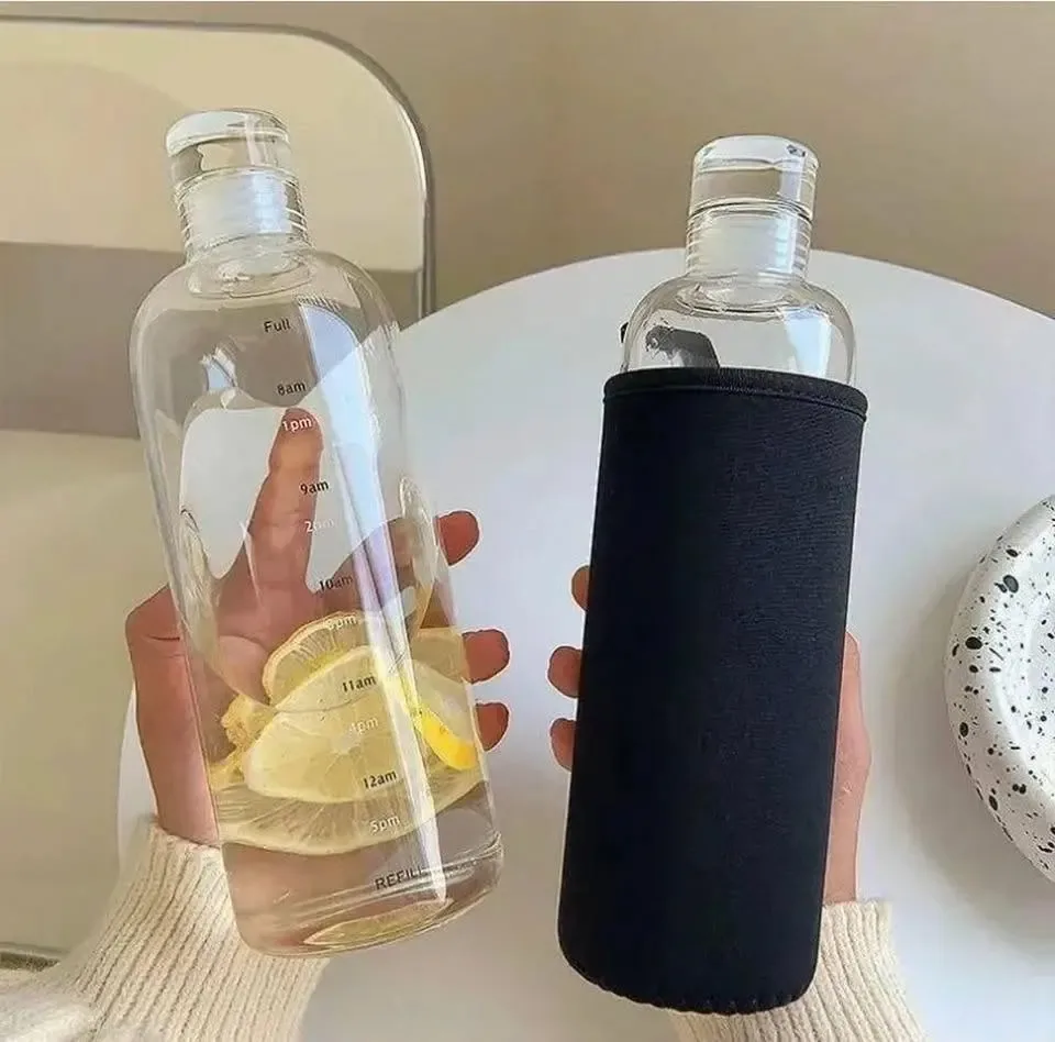 Transparent Glass Water Bottle – Portable Drinkware - Buy Online in Bangladesh | ShopTalkBD