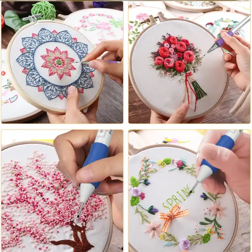 Punch Needle Embroidery Pen Set – Adjustable DIY Needle Craft Tool - Buy Online in Bangladesh | ShopTalkBD