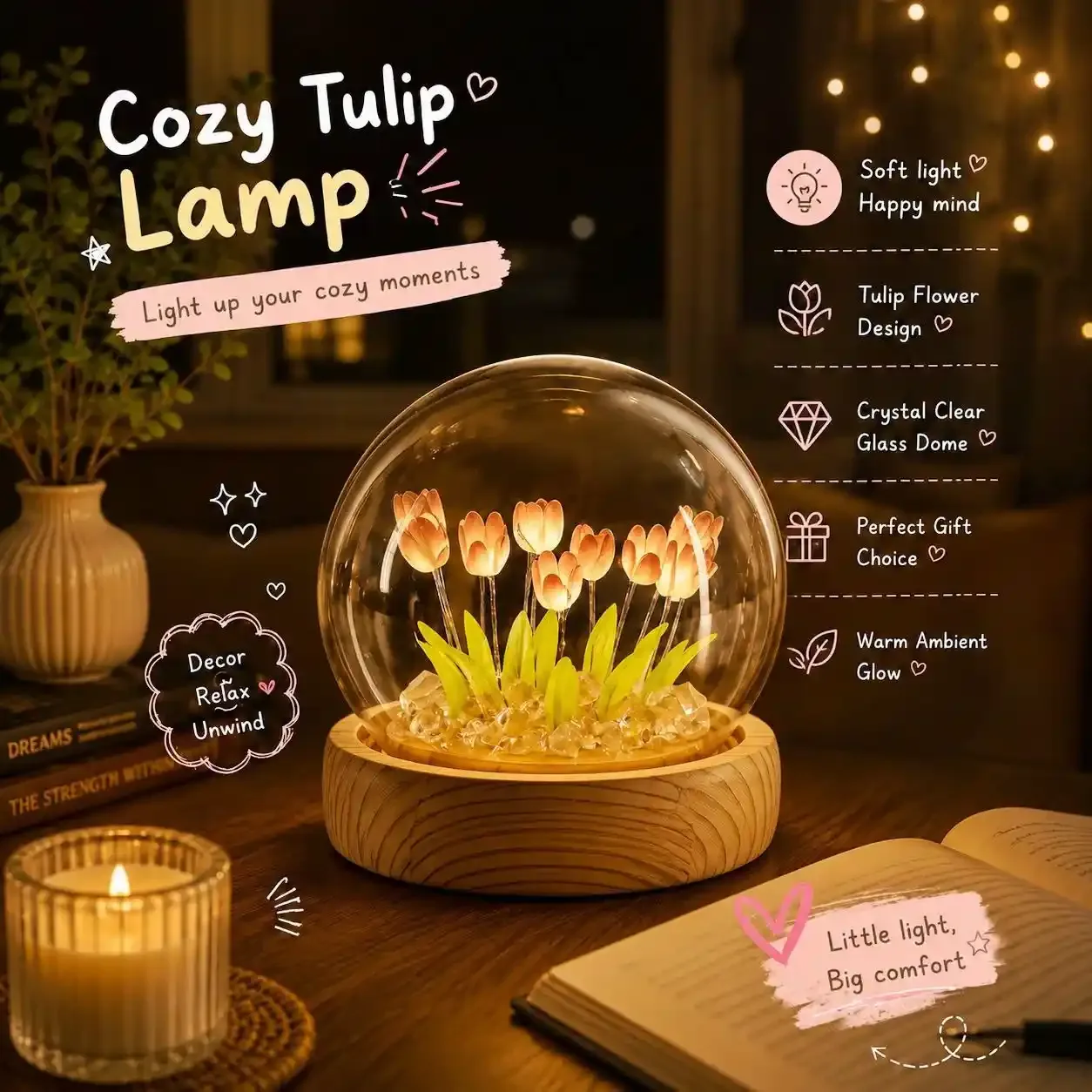 Decorative Tulip Dome Night Light - Buy Online in Bangladesh | ShopTalkBD
