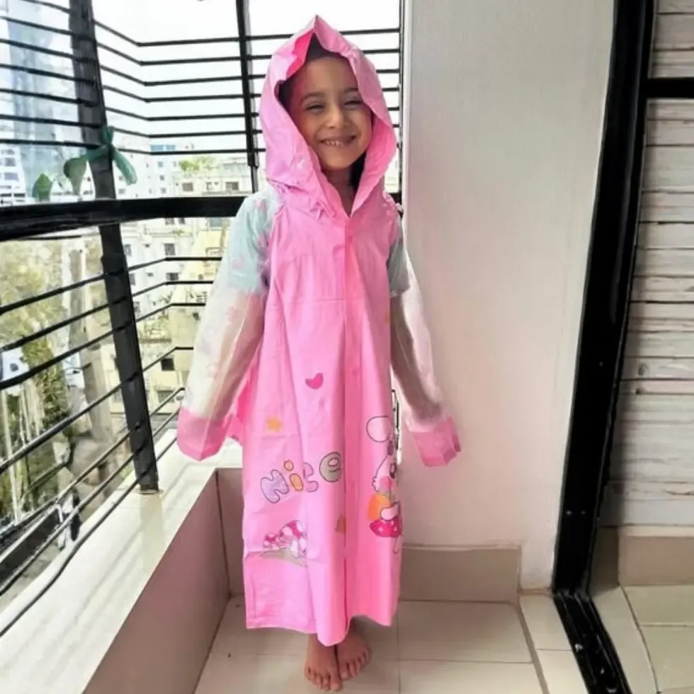 Kids Cartoon Printed Hooded Raincoat (kids raincoat) Price in Bangladesh | ShopTalk BD