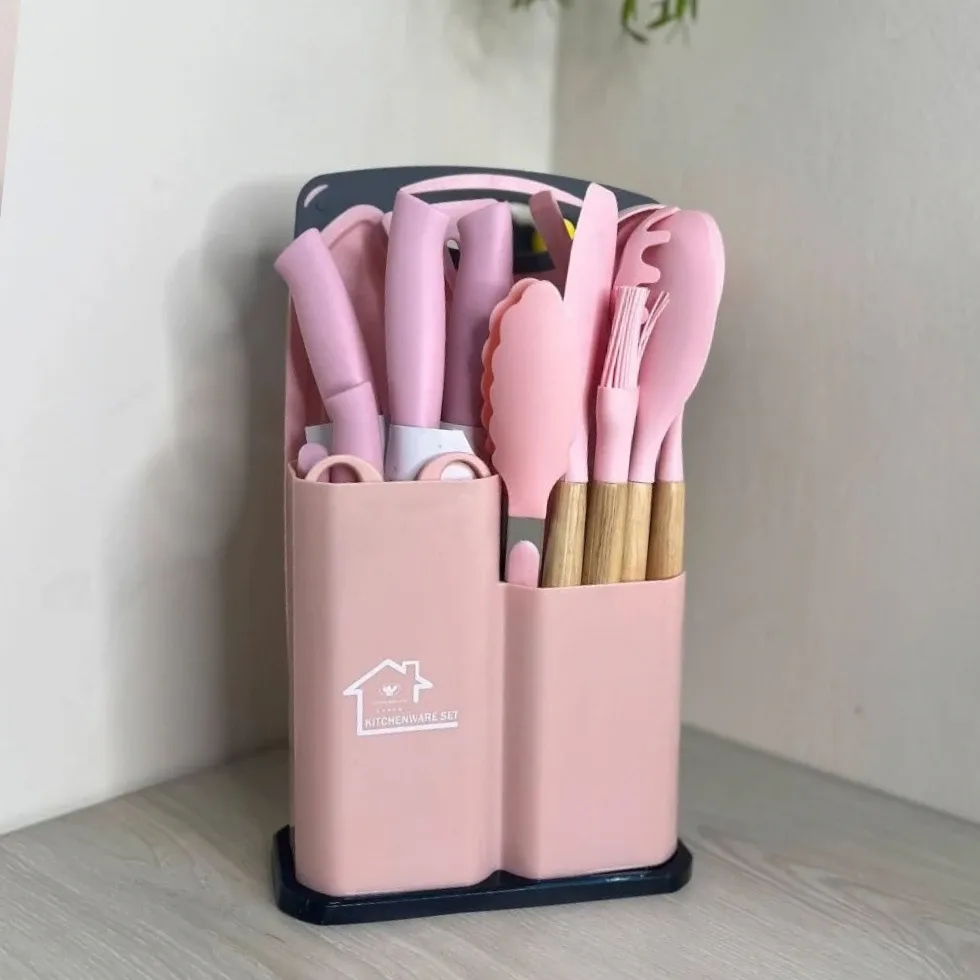 19 Pcs Kitchen Set & Knife Set with Cutting Board (19 pcs kitchenware set) Price in Bangladesh | ShopTalk BD