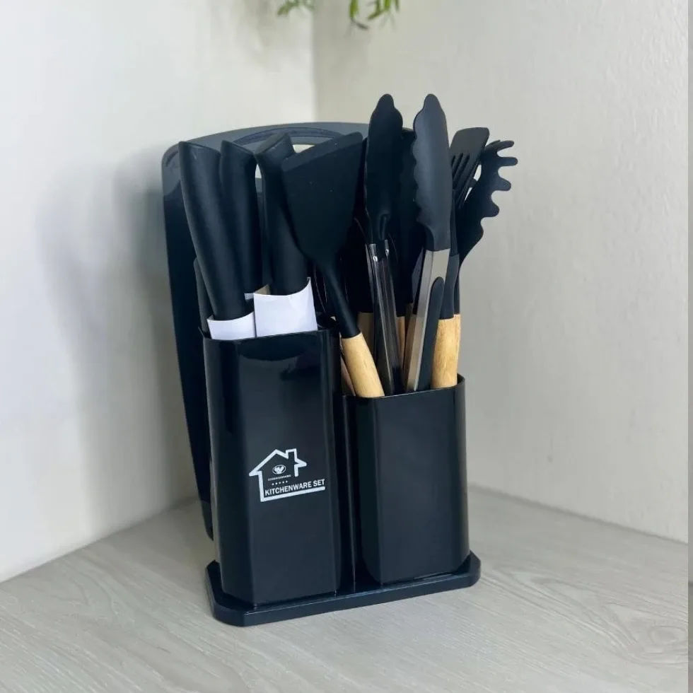19 Pcs Kitchen Set & Knife Set with Cutting Board (19 pcs kitchenware set) Price in Bangladesh | ShopTalk BD