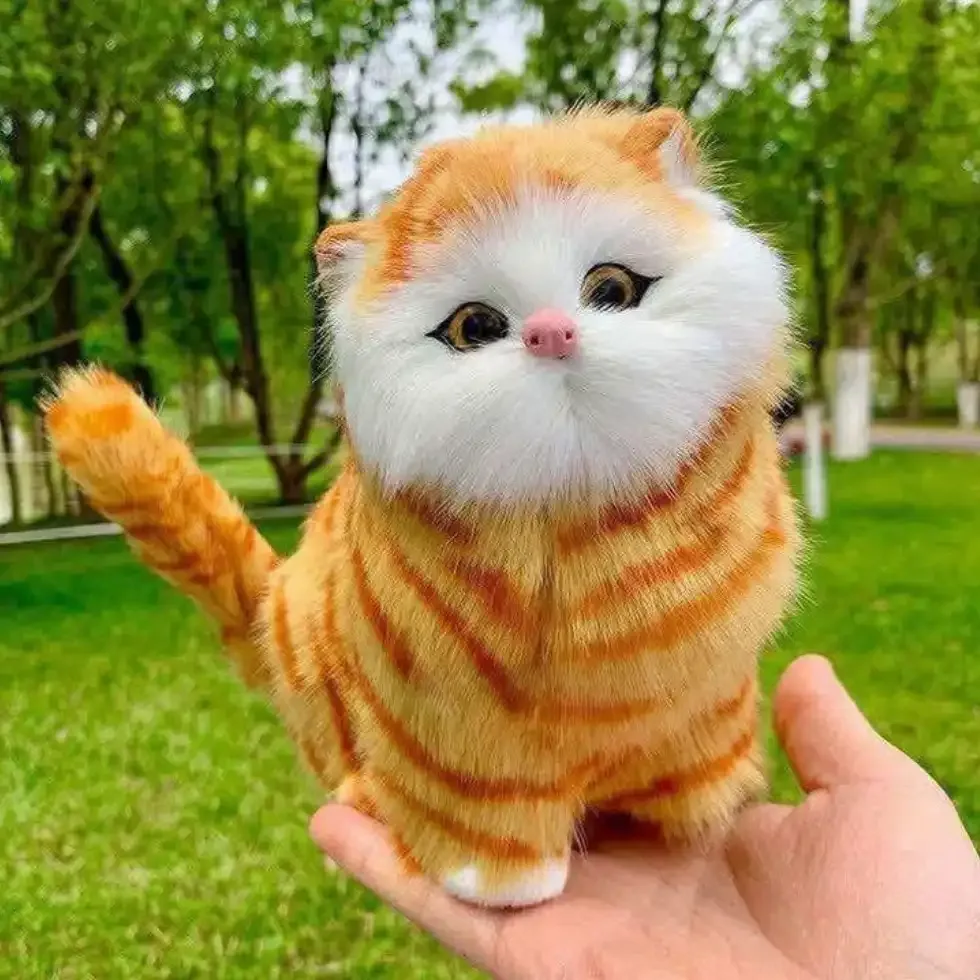 Realistic Mini Plush Cat Toy
