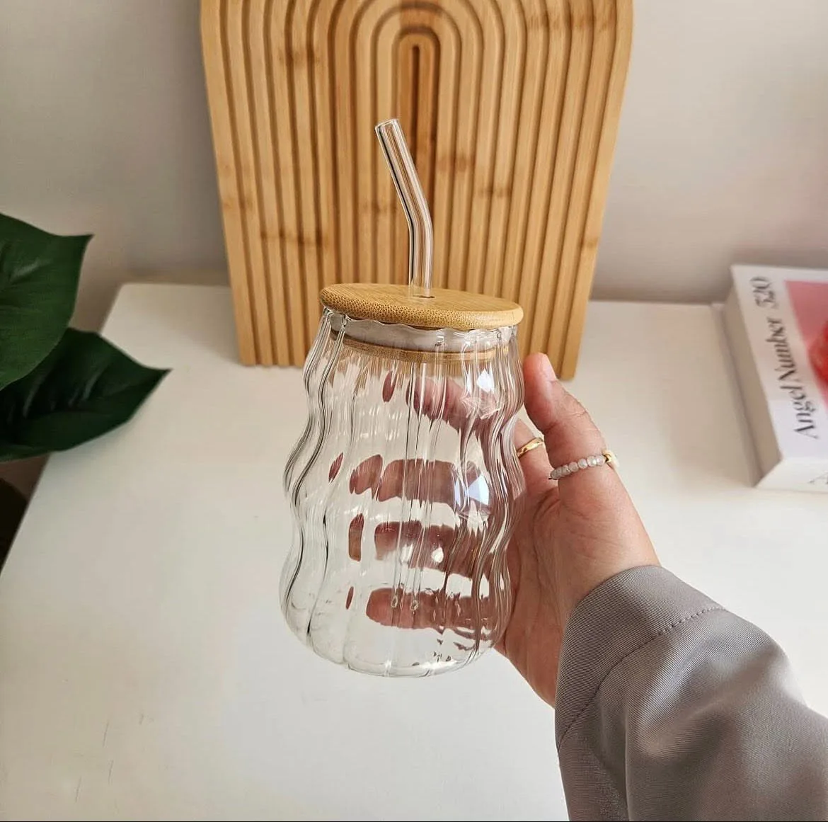 Glass Jar with Straw – Large Transparent Borosilicate Cup | Eco-Friendly Drinkware Bangladesh (glass jar with straw Bangladesh) Price in Bangladesh | ShopTalk BD