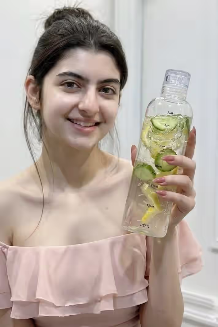 Transparent Glass Water Bottle  – Portable Drinkware