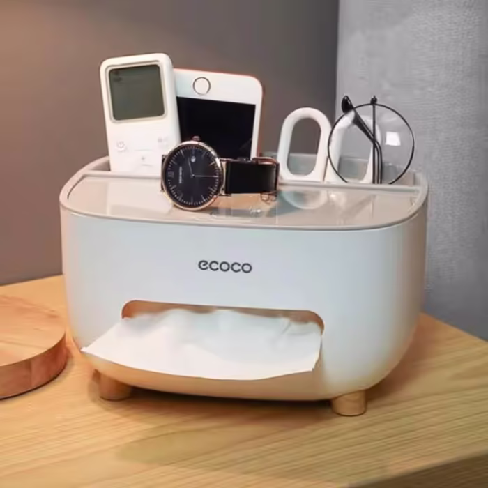 Orginal Ecoco Tissue Box, PVC Tissue Box, Multifunctional Box, Pen Holder, Remote Control, Tissue Holder, Storage Box, Cosmetic Tissue Box - Image 5