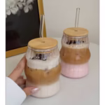 Glass Jar with Straw | Large Transparent Borosilicate Cup Bangladesh